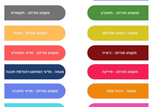 מגמות/ מקצועות מורחבים – בית א’ ובית ב’